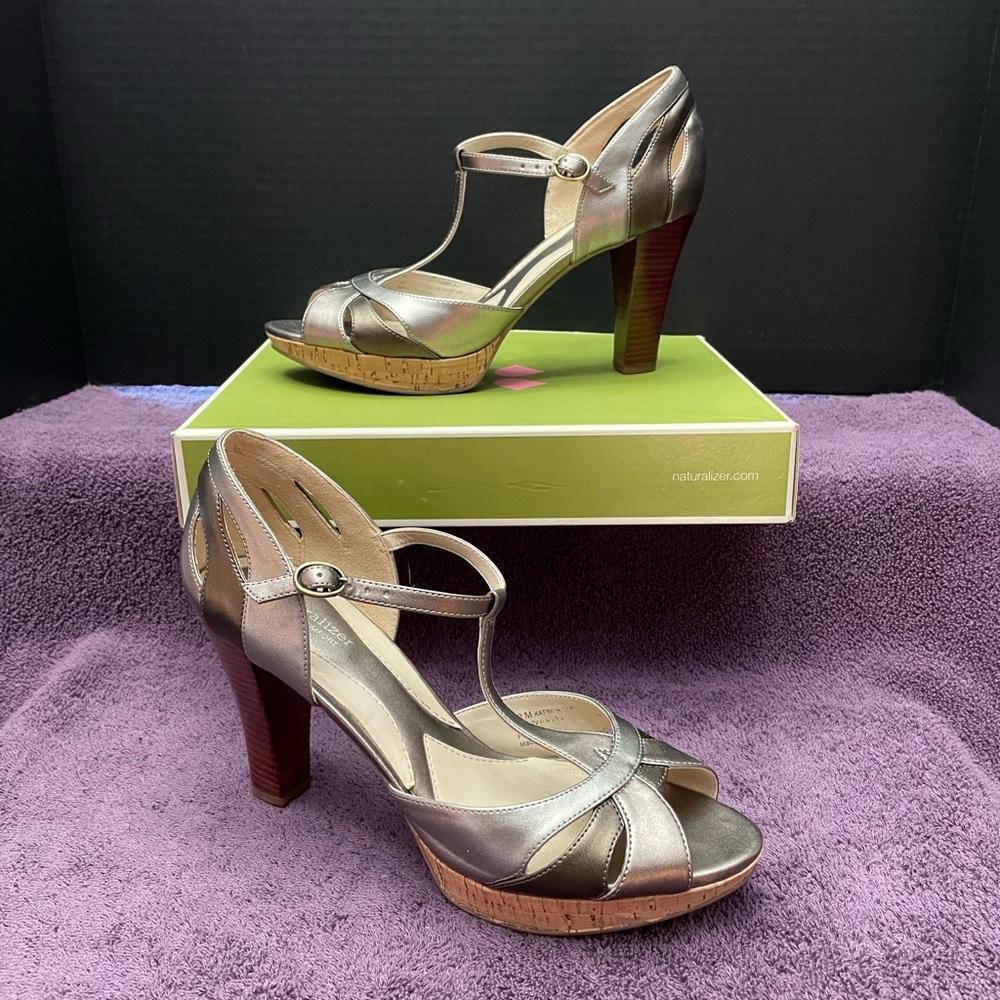 Naturalizer Katrina Multi-Metallic Platform T-Str… - image 1